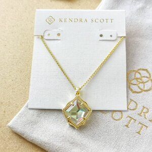 NEW Kendra Scott Gold Dichroic Glass Kacey Long Necklace